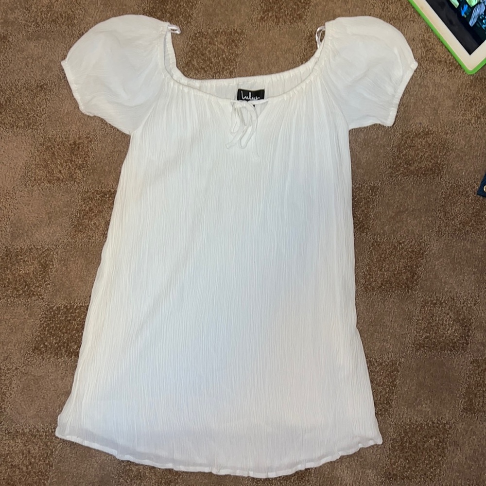 Lulus White off the shoulder tunic or dress